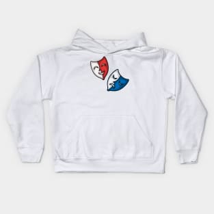 Happy and sad faces Kids Hoodie